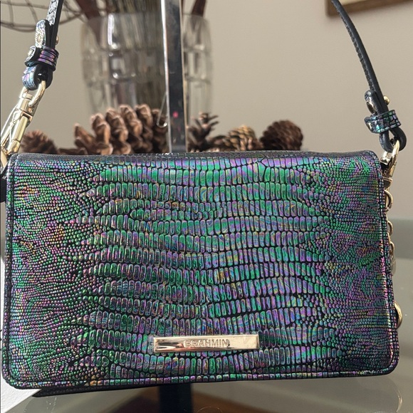 Brahmin Handbags - Brahmin Minuette Crossbody Wallet Bag Multi Symphonic Green Leather NWT